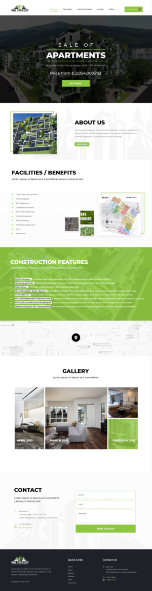 Residential building / Apartments for sale landing page | Web Design by ag622988