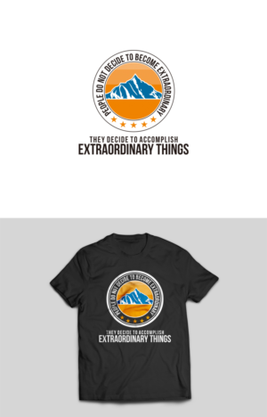 Mountain Hillary - Everest Logo with Mallory Quote | T-shirt Design by yganess