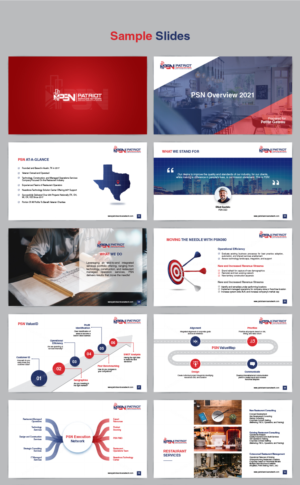 Redesigned PowerPoint template for Restaurant Services Company | PowerPoint Design by Pixper