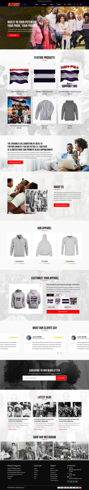 B1PRINTS  OathMaker shopify finish | Web-Design von Titan Eagle