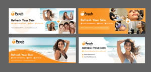 Peach Skin & Laser - Business Banner with Brand Elements | Banner-Design von Blue Sparrow