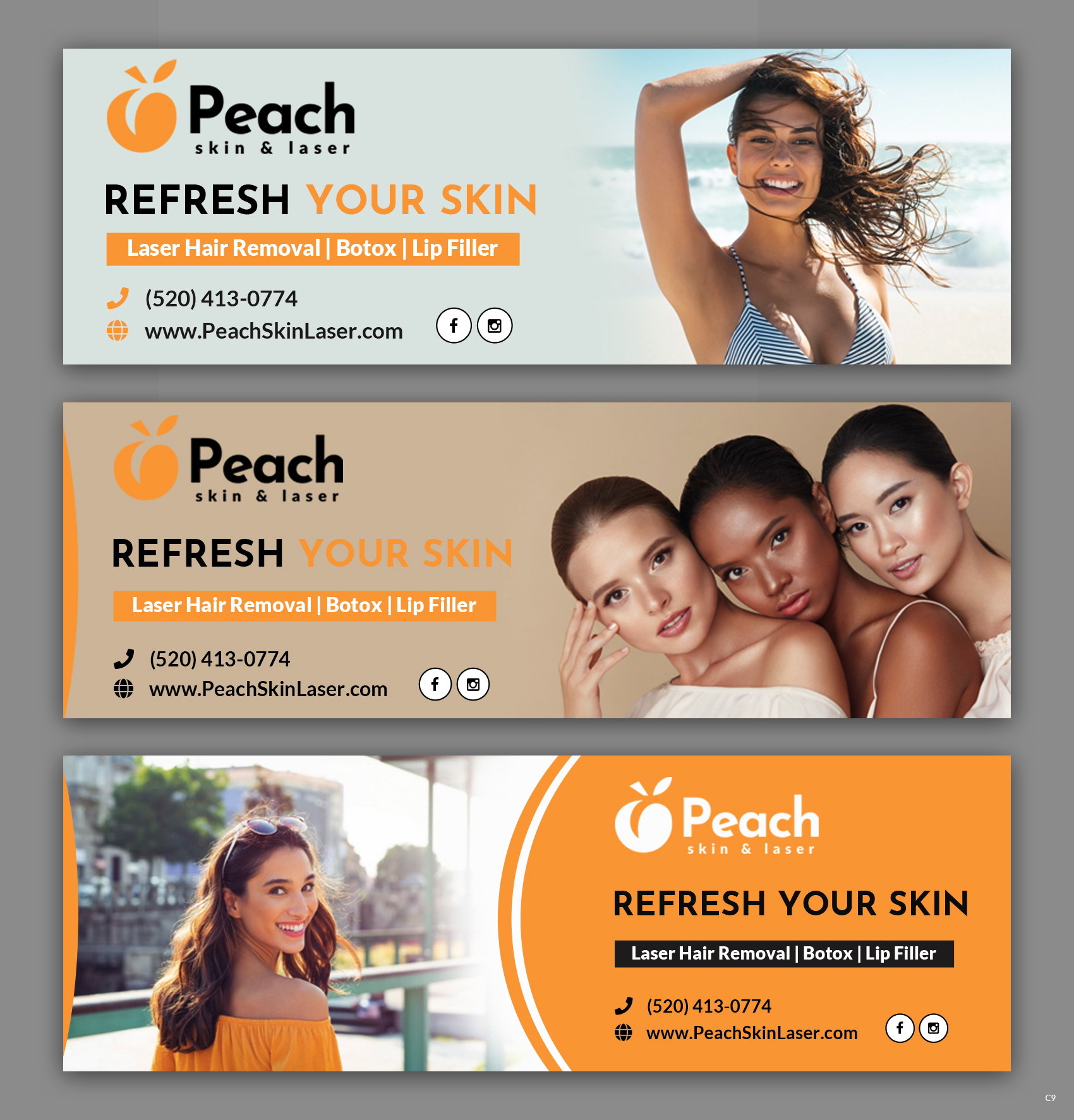 Banner Ad Design by pb for Peach Skin & Laser | Design #26564695