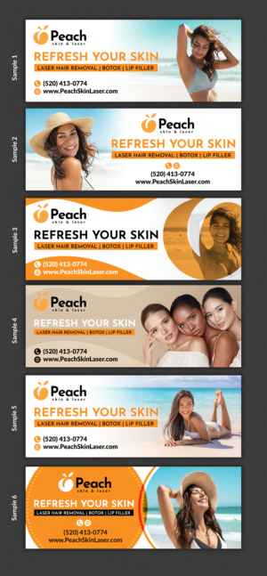 Banner-Design von Feeling Happy für Peach Skin & Laser | Design #26559777