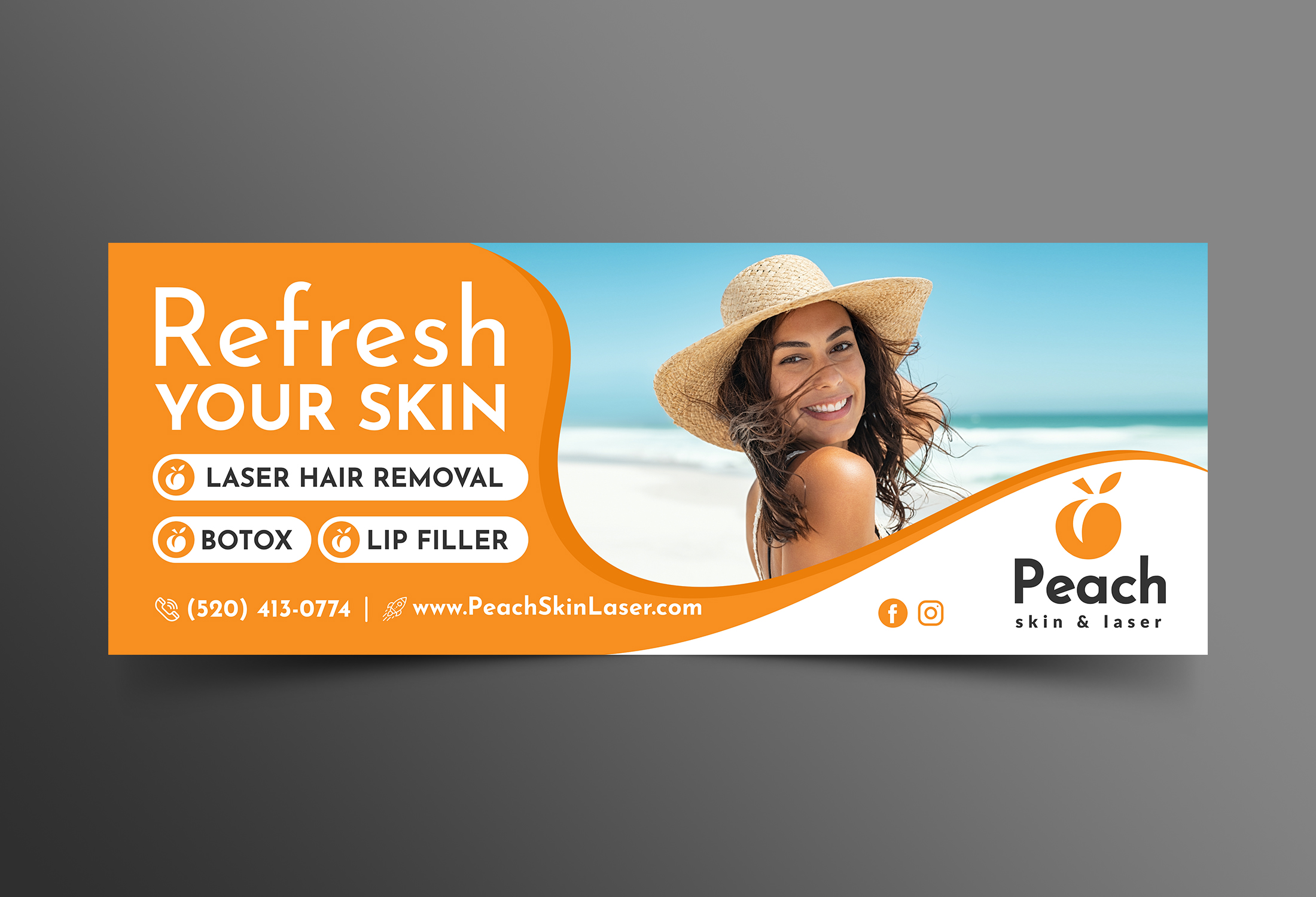 Banner-Design von OwnDesign für Peach Skin & Laser | Design #26562823