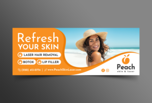 Peach Skin & Laser - Business Banner with Brand Elements | Banner-Design von OwnDesign