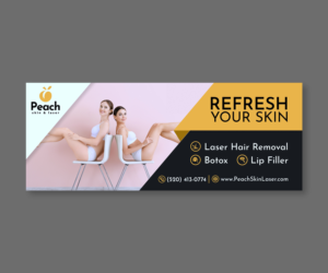 Banner-Design von ecorokerz für Peach Skin & Laser | Design #26563463