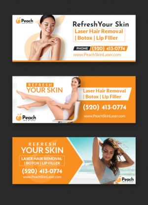 Banner-Design von ravi 80 für Peach Skin & Laser | Design #26561833