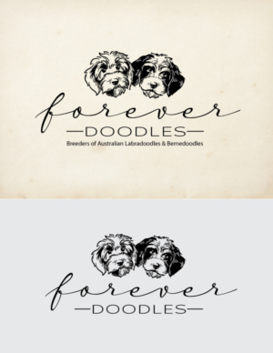 Version 1: 'Forever Doodles' Version 2: 'Forever Doodles' and 'Breeders of Australian Labradoodles & Bernedoodles' | Logo Design by ally designs