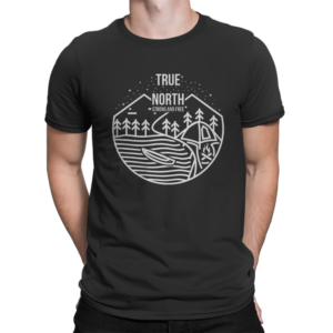 Simplistic Northern Camping T-shirt | T-shirt Design by Seta