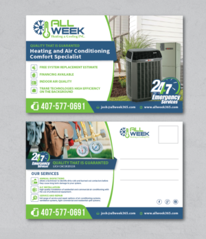 All Week Heating and Cooling inc | Postcard Design by alex989