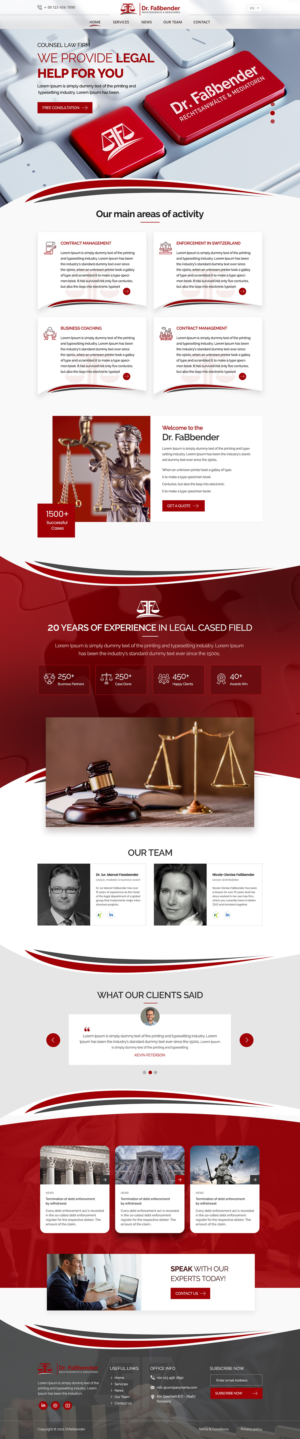 Reshaping law firm website after redesign of logo etc. | Web Design by Shijo John