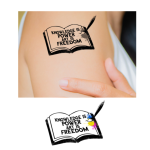 Help Design My First Tattoo: "Knowledge is Power. Art is Freedom. | Tattoo Design by Heydale