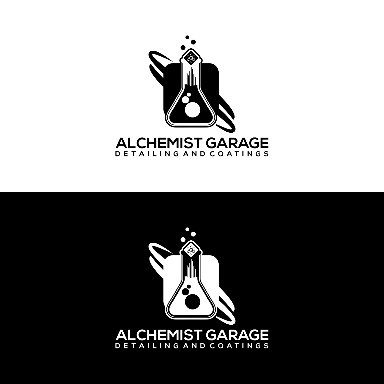 Logo Design by zilong graphic for alchemist garage detailing | Design #26607596