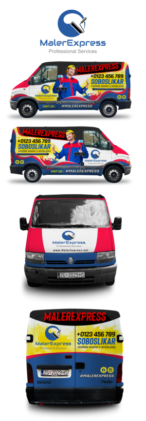 Van Wrap Design Painting Contractor Company | Car Wrap Design by SAI DESIGNS