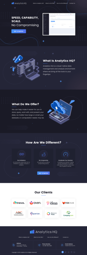 Data Analytics Platform Website Design | Web Design by Sbss