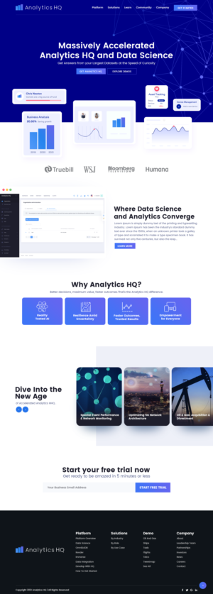 Data Analytics Platform Website Design | Web Design by nzdesigners