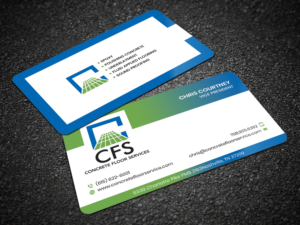 Concrete Floor Service, Inc. Business Card | Business Card Design by Sandaruwan