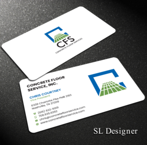 Concrete Floor Service, Inc. Business Card | Business Card Design by SL Designer