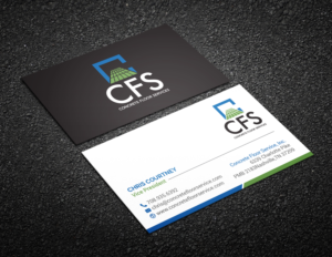 Concrete Floor Service, Inc. Business Card | Business Card Design by R.design