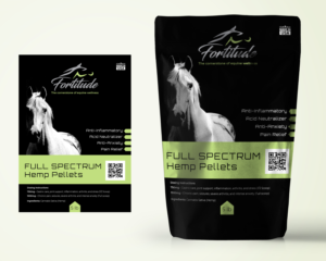 Fortitude Equine Hemp horse feed supplement LABEL | Label Design by Arun 25