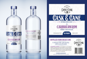 Spirits Bottle Label-Brand Name Cask & Cane | Etikett-Design von SAI DESIGNS