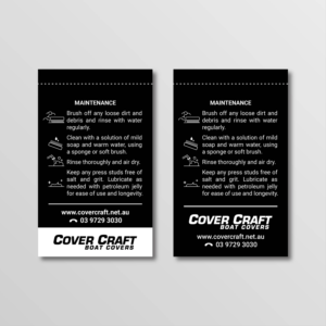 Cover Craft Boat Covers Sew on Care Labels | Label Design by Aistikart