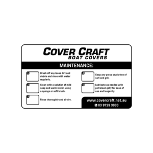 Cover Craft Boat Covers Sew on Care Labels | Label Design by RenCan