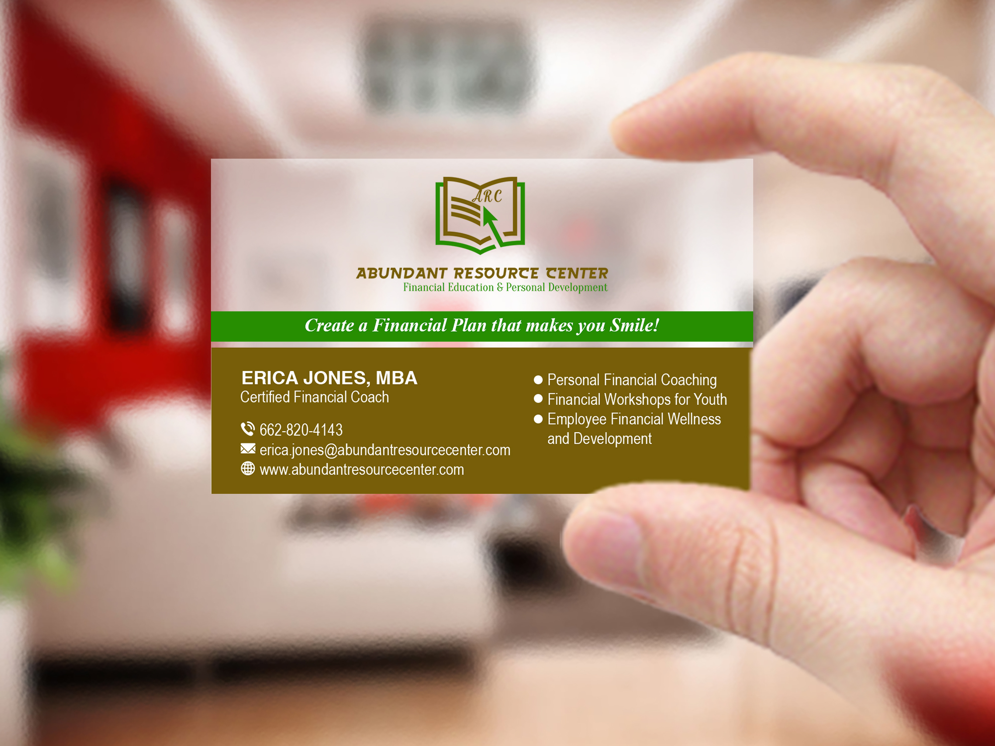 Business Card Design by Creations Box 2015 for Abundant Resource Center | Design #26655423