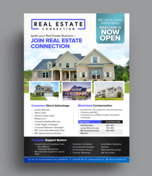 Real Estate Connection - New Agent Opportunity Overview | Flyer-Design von SAI DESIGNS