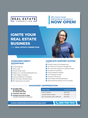 Real Estate Connection - New Agent Opportunity Overview | Flyer-Design von BLUE WINGS