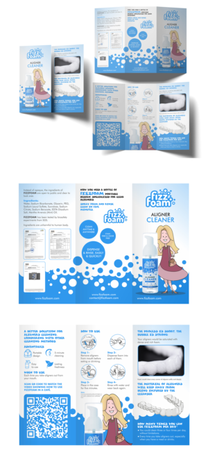 English trifold brochure design for aligners cleanser | Brochure Design by ecorokerz