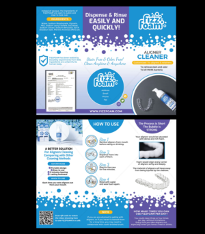 English trifold brochure design for aligners cleanser | Brochure Design by DA.