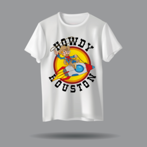 Howdy Houston/ Cowboy on rocket | T-Shirt-Design von Suwaji Suwaji