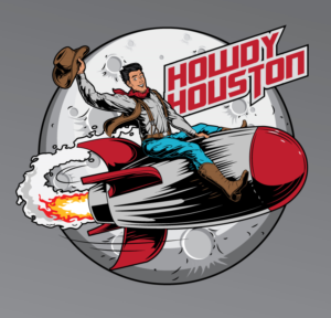 Howdy Houston/ Cowboy on rocket | T-Shirt-Design von ally designs