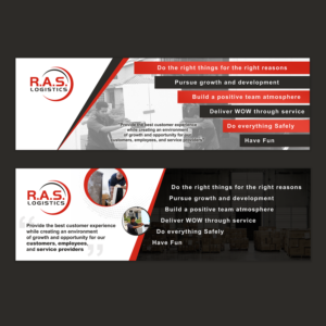 RAS Logistics - Banner 2.5' x 8' for 20+ locations | Poster Design by exoddinary