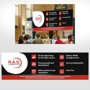 RAS Logistics - Banner 2.5' x 8' for 20+ locations | Poster Design by Sajal Samaddar