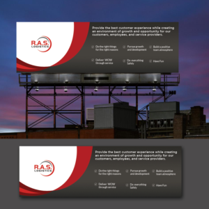 RAS Logistics - Banner 2.5' x 8' for 20+ locations | Poster Design by aspiremedia