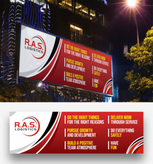 RAS Logistics - Banner 2.5' x 8' for 20+ locations | Poster Design by creative.SB