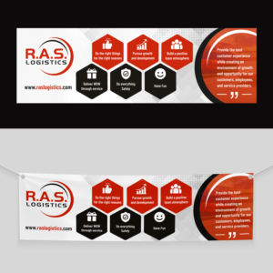 RAS Logistics - Banner 2.5' x 8' for 20+ locations | Poster-Design von ecorokerz