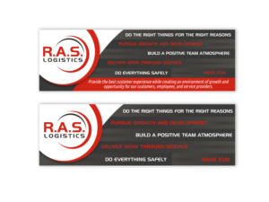 RAS Logistics - Banner 2.5' x 8' for 20+ locations | Poster Design by Luniere Designs