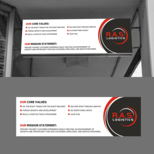 RAS Logistics - Banner 2.5' x 8' for 20+ locations | Poster Design by GraphicsGuru