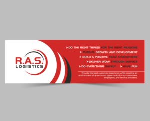 RAS Logistics - Banner 2.5' x 8' for 20+ locations | Poster Design by BLUE WINGS