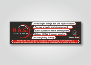 RAS Logistics - Banner 2.5' x 8' for 20+ locations | Poster Design by Maestroto