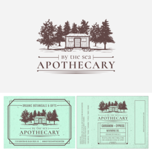 I would like to see if we can incorporate the name BY THE SEA APOTHECARY however this might make it too busy. Perhaps smaller lettering for "by the sea" and larger for "APOTHECARY". It also might be the case that adding this on the front makes things look too busy. I'm open to creative suggestions. | Label Design by Ana White