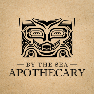 I would like to see if we can incorporate the name BY THE SEA APOTHECARY however this might make it too busy. Perhaps smaller lettering for "by the sea" and larger for "APOTHECARY". It also might be the case that adding this on the front makes things look too busy. I'm open to creative suggestions. | Label Design by b4usonai