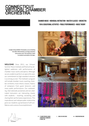 2021 Connecticut Virtuosi Summer Music Institute & Festival | Brochure Design by aniep