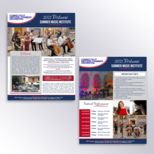 2021 Connecticut Virtuosi Summer Music Institute & Festival | Brochure Design by DA.