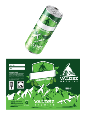 Craft Brewery Beer Can Label in Alaska | Graphic Design by Sergio Coelho