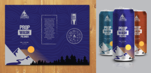 Craft Brewery Beer Can Label in Alaska | Graphic Design by MNM