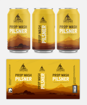 Craft Brewery Beer Can Label in Alaska | Graphic Design by SAI DESIGNS